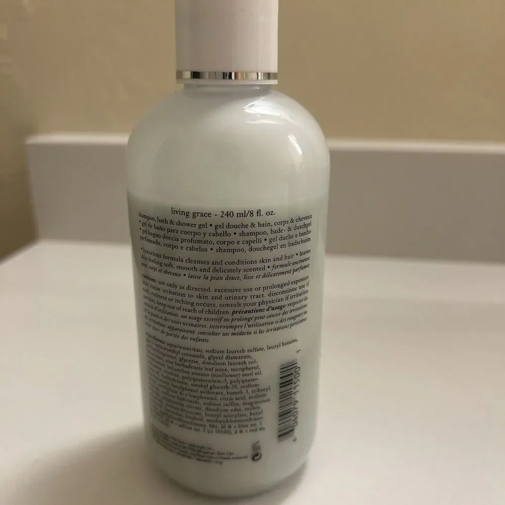 Philosophy Living Grace Shampoo, Bath & Shower Gel Lightly Scented 8 fl oz New